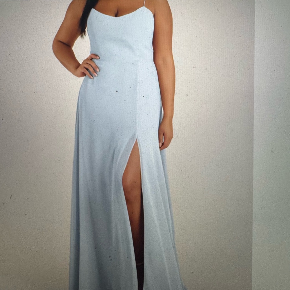 Jenny yoo kiara whisper blue size 6